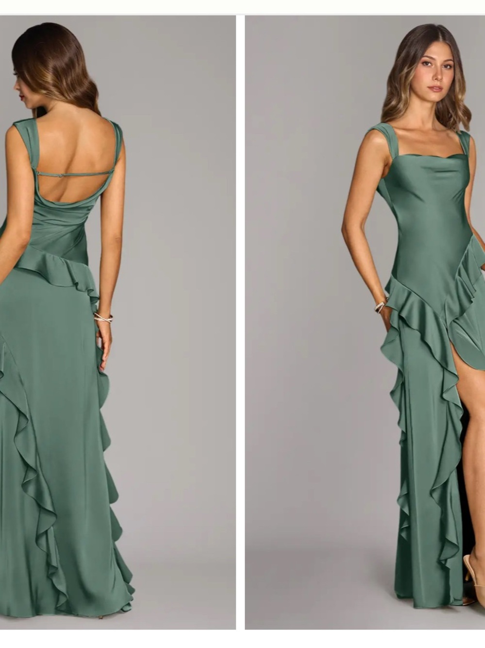 Azazie Sloan size12 Eucalyptus New With Tags